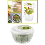 Flora Pratik Salata Ve Sebze Kurutucu 4,5 Litre, Meyve Sebze Marul Yeşillik Yıkama Kurutma Kabı Yeşil