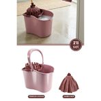 Flora Sıkmalı Temizlik Yer Silme Kovası 15 litre + Süper Emici Mikrofiber Jumbo Havlu Mop 2’li Seti