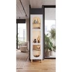 FLORADESİGN Ambiyans Cam Kapaklı Led Aydınlatmalı Vitrin Dolap /Çok Amaçlı Dolap /Banyo-Mutfak-Genel Amaçlı