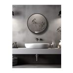 FLORADESİGN Fulya Aynalı Banyo Dolabı | Aynalı Dolap | Lavabo Üstü Dolap - 60cm Siyah