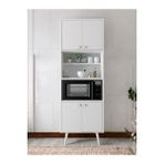 Floradesign Lavin Çok Amaçlı Mutfak -banyo-kiler Ve Fırın Dolabı / 4 Kapaklı Dolap / Mikrodalga Fırın Dolabı Beyaz
