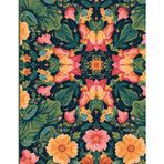 Floral Kaleidoscope: A 200 page, 1/4” scale dotted journal with table of contents, legend, and measuring guide