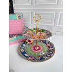 Floral Katlı Kek Kurabiye Standı - 250 ml - Çok Renkli