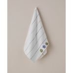 Floral Line Pamuk Nakışlı Yüz Havlusu 50X80 cm Beyaz