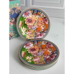 Floral Pasta Tabak 6'lı - 250 ml - Çok Renkli