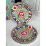 Floral Servis Tabak 6'lı - 250 ml - Çok Renkli