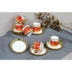 Florantine Fincan Takımı - Turuncu - 80 ml