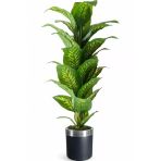 Florayapaycicekcom Yapay Ağaç Difenbahya 170 Cm Siyah Gümüş Saksı