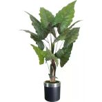 Florayapaycicekcom Yapay Fil Kulagı 180 Cm Siyah Gümüş Saksı