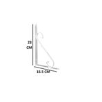 Flore Renk Seçenekli Beyaz 23x15.5 Ferforje Raf Altı Metal L Ayak - Raf Altı - Tek Ebat - Beyaz