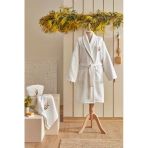 Floren 3 Parça Bornoz Seti Offwhite