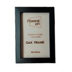 FlorenziArt Handmade Solid Oak Picture Frame | Natural & Black | Multiple Sizes | Minimalist Wall & Table Decor (Siyah, 10x15)