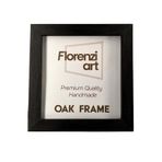 FlorenziArt Handmade Solid Oak Picture Frame | Natural & Black | Multiple Sizes | Minimalist Wall & Table Decor (Siyah, 15x15)
