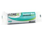 Florex 44x45 cm 40'lı Rulo Beyaz 5 Rulo 200 Adet Standart Mini Boy Çöp Torbası