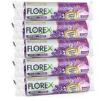 Florex 5 Rulo Büzgülü Orta Boy Çöp Torbası Lavanta Kokulu