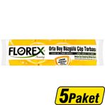 Florex Çöp Torbası Orta Boy 55 cm x 60 cm Sarı Limon Kokulu Büzgülü 10'lu x 5 Paket - Çok Al Az Öde