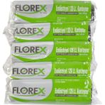 Florex Endüstriyel 120 lt Konteyner Siyah Çöp Torbası 90x125 cm 5 Rulo Kokusuz ve Dayanıklı
