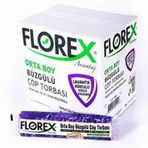 Florex Lavanta Kokulu Büzgülü Orta Boy Çöp Torbası 55 X 60 cm 25 Rulo