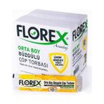 Florex Limon Kokulu Büzgülü Orta Boy Çöp Torbası 55 X 60 cm 25 Rulo