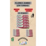 Florex Standart Jumbo Boy 80 x 110 cm Çöp Poşeti x 10 Rulo 100 Adet