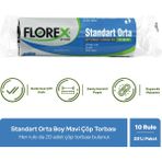 Florex Standart Orta Boy Mavi Çöp Poşeti x 10 Rulo
