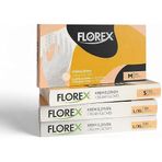 Florex Tek Kullanımlık Hibrit Eldiven - Silikon ve Lateks İçermez, Yumuşak Doku ve Elastik Tasarım, Gıda Uyumlu Çok Amaçlı Eldiven (1, Krem, S)