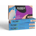 Florex Tek Kullanımlık Hibrit Eldiven - Silikon ve Lateks İçermez, Yumuşak Doku ve Elastik Tasarım, Gıda Uyumlu Çok Amaçlı Eldiven (1, Mavi,L-XL)