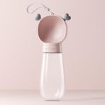 Floria Shopping Pet Seyahat Su Şişesi Açık Besleyici Kase 600ml Plastik Malzeme ile Kullanışlı - Pembe