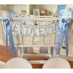 Florije Baby Kişiye Özel Isimli Banner – Nakışlı Harfli Bebek Odası Dekoru, Kapı Süsü, Flama - Mavi - 7