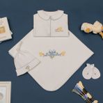 Florije Baby Little Chick El Işi Organik Yenidoğan Hastane Çıkış Seti Mavi - Bebe Mavi - 0 - 3 Ay
