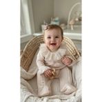 Florije Baby Somon Fisto Detaylı Kız Bebek Tulumu - 0 - 3 Ay