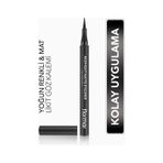 Flormar 001 Black Midnight Matte Keçe Uçlu Mat Likit Göz Kalemi