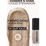 Flormar 001 Cashmere Gold Shimmer ve Shine Metalik Efektli Likit Göz Farı