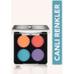 Flormar Color Palette 4'lü Göz Farı Paleti Çok Renkli Uzun Süre Kalıcı Yoğun Pigmentli İnce Yapılı