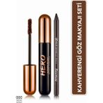 Flormar Doğal Görünümlü Kahverengi Maskara & Göz Kalemi 2'li Set - Beyaz