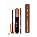 Flormar Doğal Görünümlü Kahverengi Maskara & Göz Kalemi 2'li Set