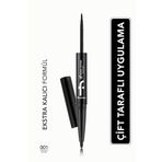 Flormar Extreme Tattoo Çift Uçlu Eyeliner & Jel Göz Kalemi (SİYAH) - 001 Black -8682536061551