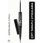 Flormar Extreme Tattoo Duo 2’si 1 Arada Siyah Renk Keçe Uçlu Eyeliner & Jel Göz Kalemi Uzun Süre Kalıcı 8682536061551