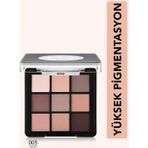 Flormar Eyeshadow Palet 9 Lu Far 005 Nude Dude