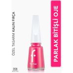 Flormar Klasik Parlak Bitişli Yüksek Pigmentli Oje (058 Bright Rose)