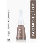 Flormar Klasik Parlak Bitişli Yüksek Pigmentli Oje 508 Minky Brown 11 ml Uzun Süreli Etki