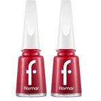 Flormar Klasik Parlak Bitişli Yüksek Pigmentli Oje Nail Enamel 048 Fiery Red New (2 paketi)