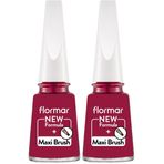 Flormar Klasik Parlak Bitişli Yüksek Pigmentli Oje Nail Enamel 075 Baroque Bordeaux New (2 paketi)