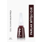 Flormar Klasik Parlak Bitişli Yüksek Pigmentli Oje - Nail Enamel- 311 Purple Scarlet New- 8682536035866