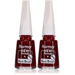 Flormar Klasik Parlak Bitişli Yüksek Pigmentli Oje Nail Enamel 385 Red Velvet New (2 paketi)
