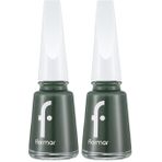 Flormar Klasik Parlak Bitişli Yüksek Pigmentli Oje Nail Enamel 453 Khaki Green New (2 paketi)