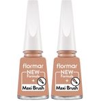 Flormar Klasik Parlak Bitişli Yüksek Pigmentli Oje Nail Enamel 472 Caramel Latte New (2 paketi)