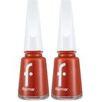 Flormar Klasik Parlak Bitişli Yüksek Pigmentli Oje Nail Enamel 489 Hot Sun New (2 paketi)