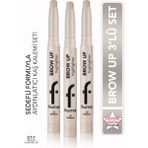 Flormar Kremsi Dokulu Brow Up Highlighter Pencil Kaş Kalem Seti- Gümüş (001 Diamond)