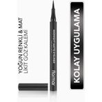 Flormar Mat Likit Kalem Eyeliner (SİYAH) - Midnight Matte Eyeliner - 001 Black - 8690604532292